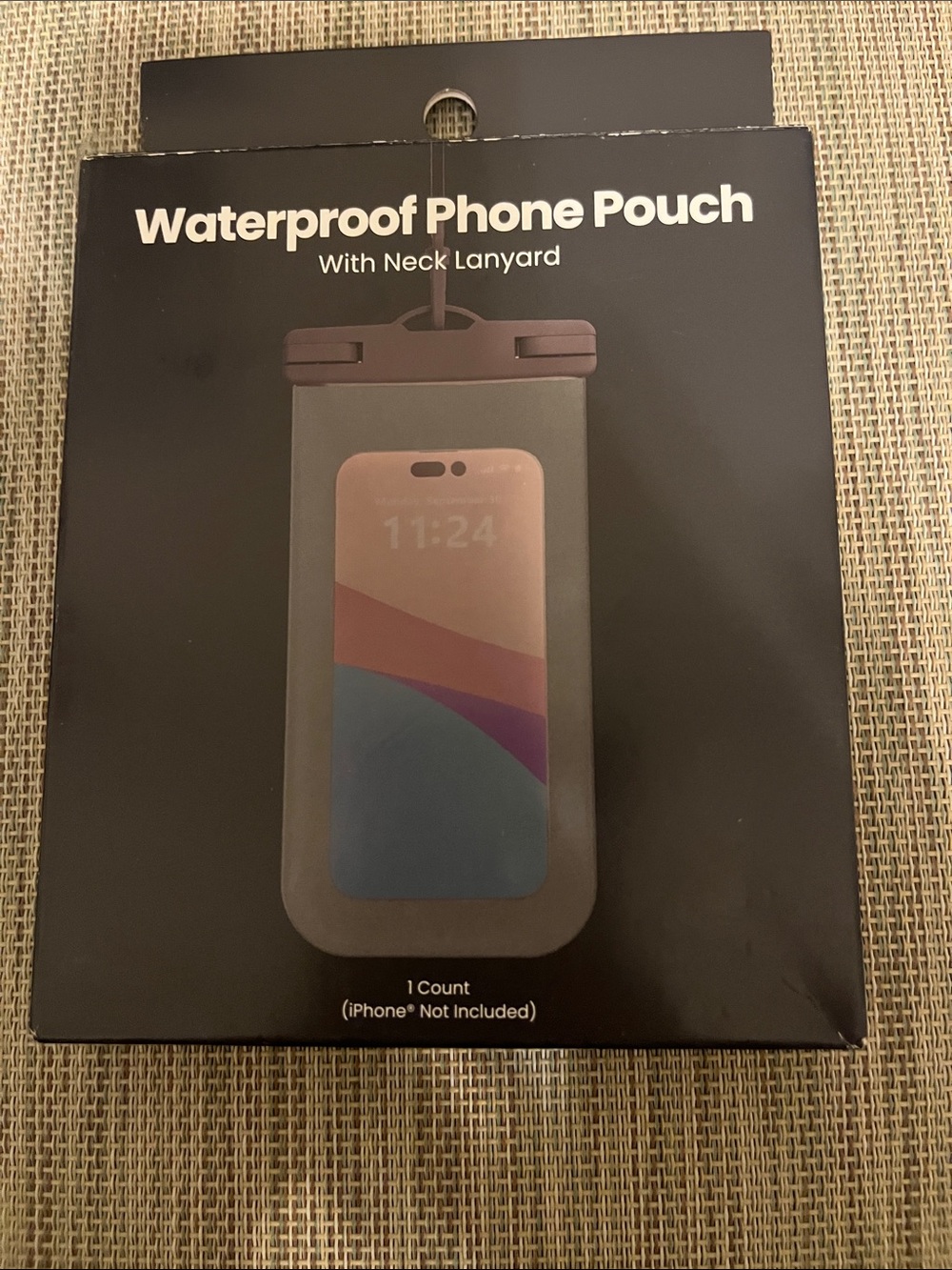 Source Unknown Waterproof Phone Pouch with Mint Green Top and Clear Body